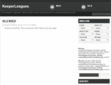 Tablet Screenshot of keeperleagues.com